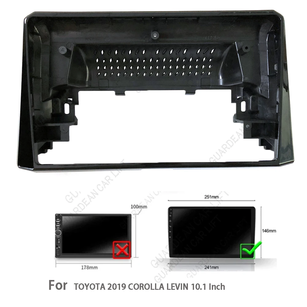 10.1 Inch Car Radio Fascia Frame Adapter For Toyota Levin Corolla 2019 2Din Stereo Panel Mount Installation Trim Kit with canbus