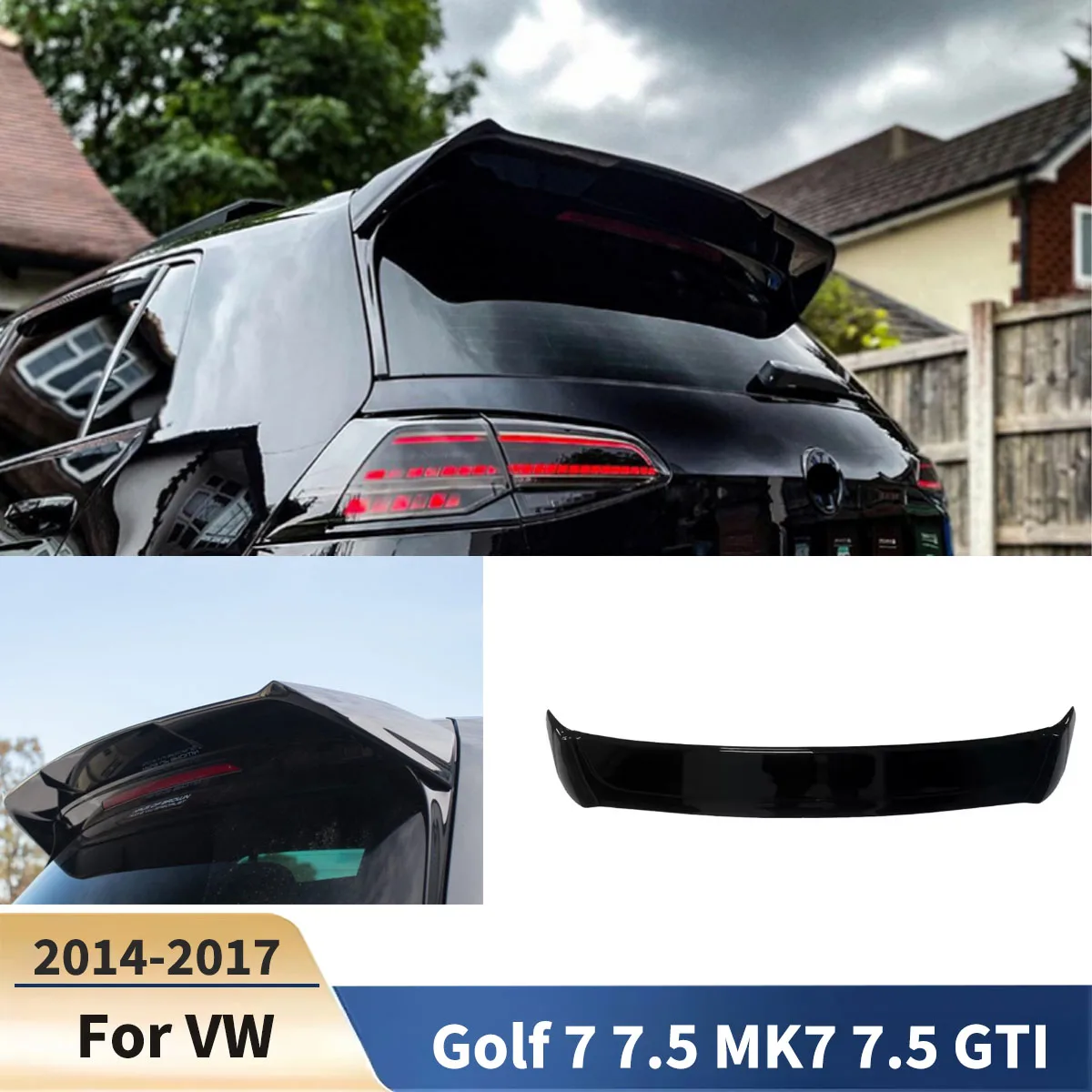 

For Volkswagen Golf 7 7.5 MK7 7.5 GTI 2014-2017 OSIR Style8 Rear Roof Spoiler Wing Body Kits Rear Trunk Wing Tuning Accessories