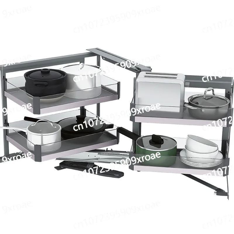 

Cabinet corner basket multi-layer little monster kitchen seasoning rack