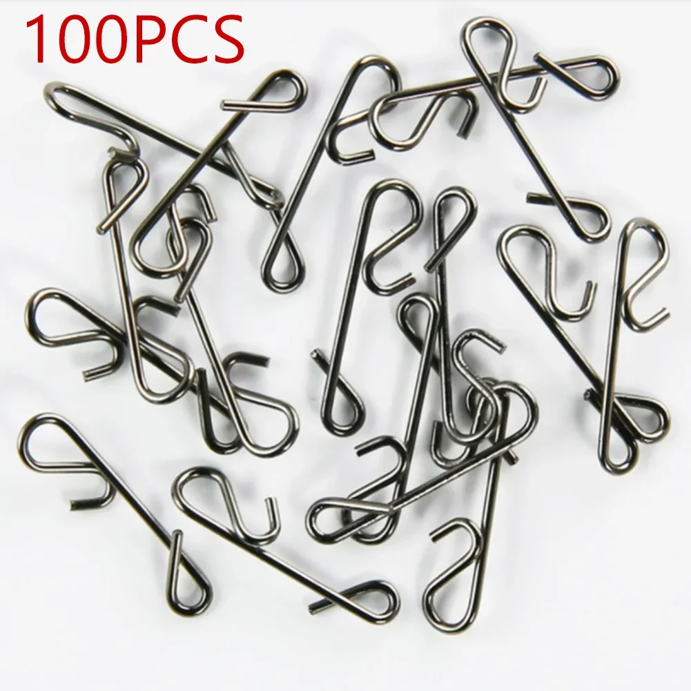 High Quality Practical Fishing Swivel Snap Silver Swivels 100pcs Connector Knotless S M L XL XXL S-XXL Size Snap
