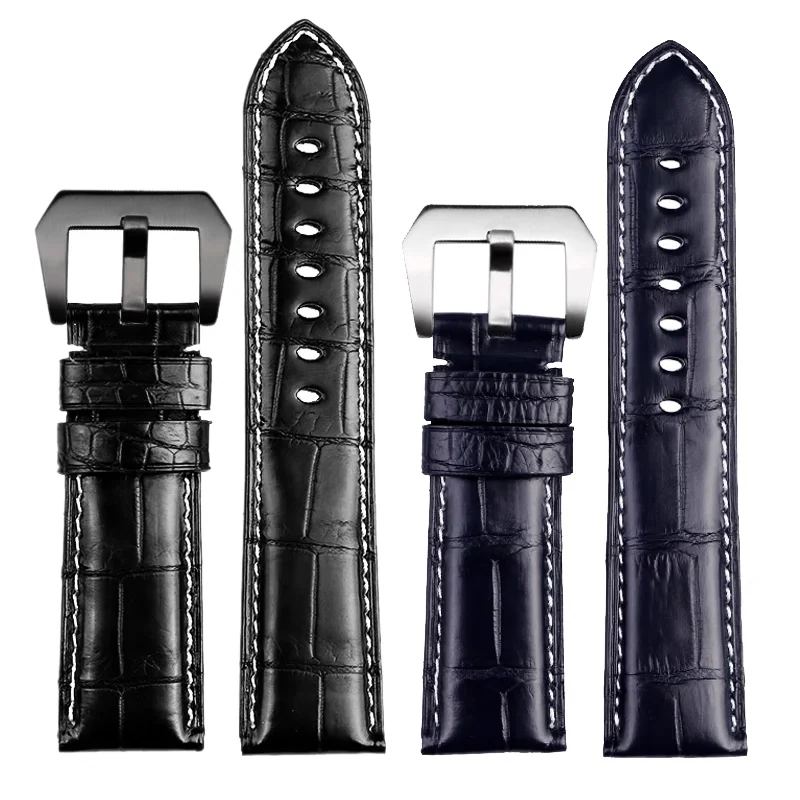 Для Panerai 1950 PAM441 111 380 382 ремешок для часов из крокодиловой кожи 22 24 26 мм мужской ремешок для часов из натуральной кожи аксессуары для браслетов