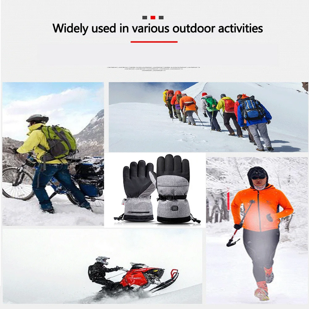 Batterij Aangedreven Snelle Intelligente Verwarming Warme Handschoenen Touchscreen Waterdichte Sneeuw Motorfiets Warme Handschoenen Outdoor Sport Handschoenen