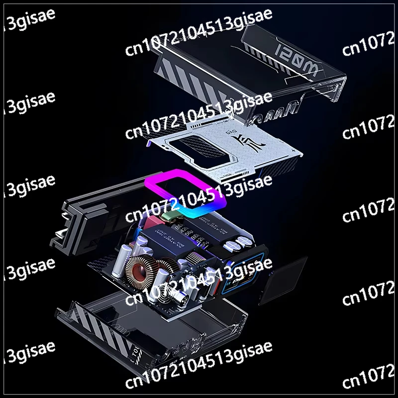 محول شاحن سريع RGB تأثيرات الضوء 4-Port محطة شحن 2025 النسخة الجديدة Redmagic DAO 150W GaN شاحن سوبر #1