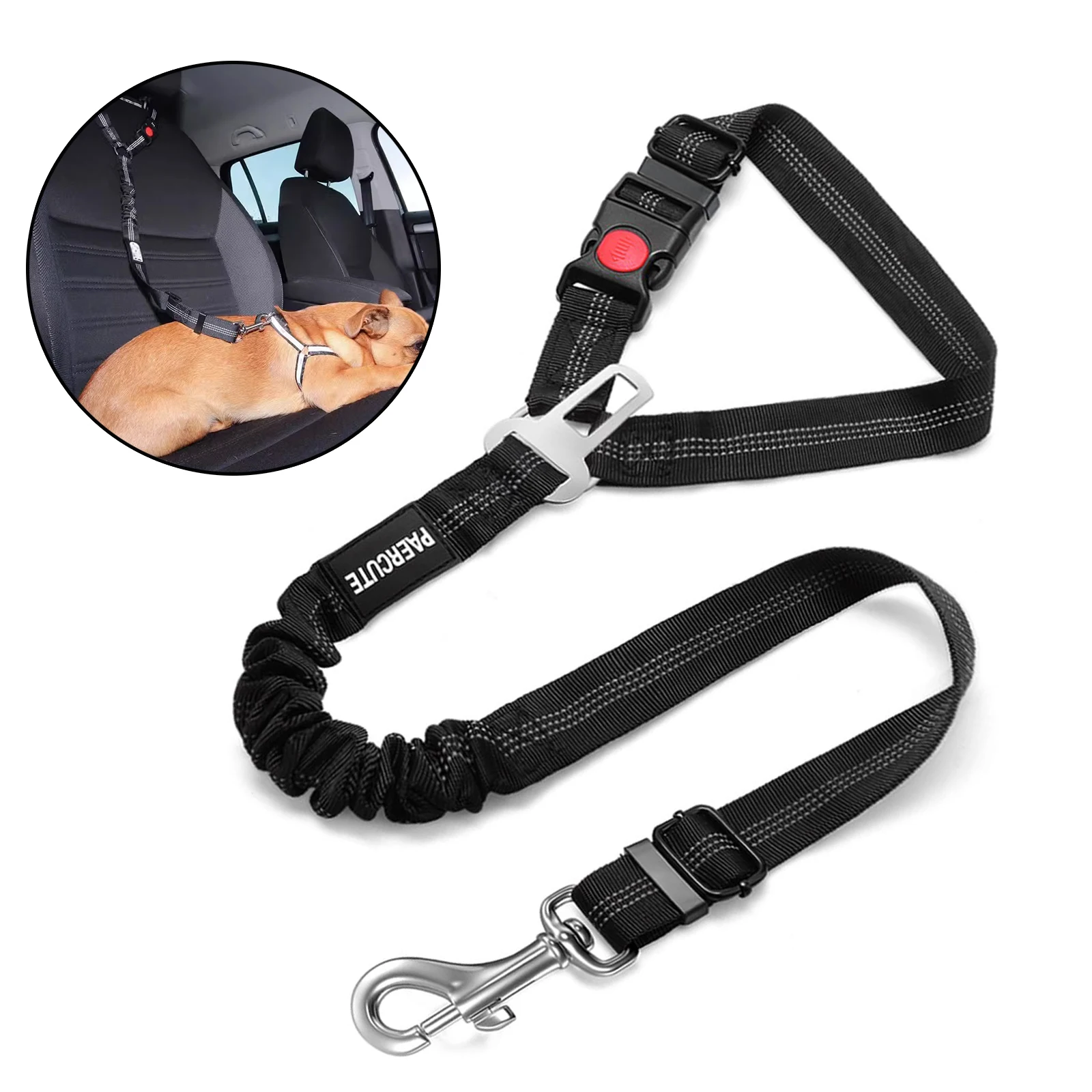 Dog Seat Belt for Cars,Adjustable Dog Car Harness Puppy Car Restraints Leads,Durable Pet Seat Belt for Vehicle Travel,Pet Cars