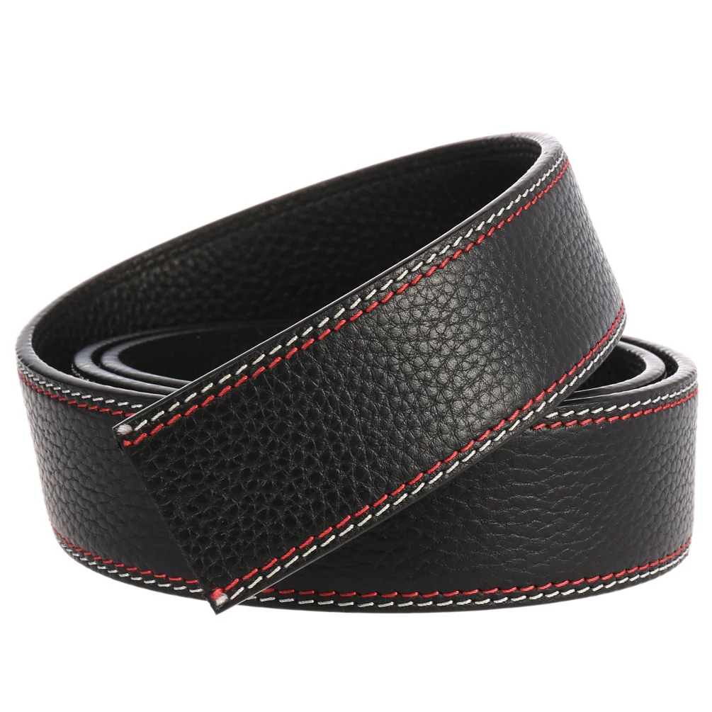 Men Genuine Leather Belt Without Buckle New Leather Belt No Buckle  Belt Width:3.5cm Length:110-125cm