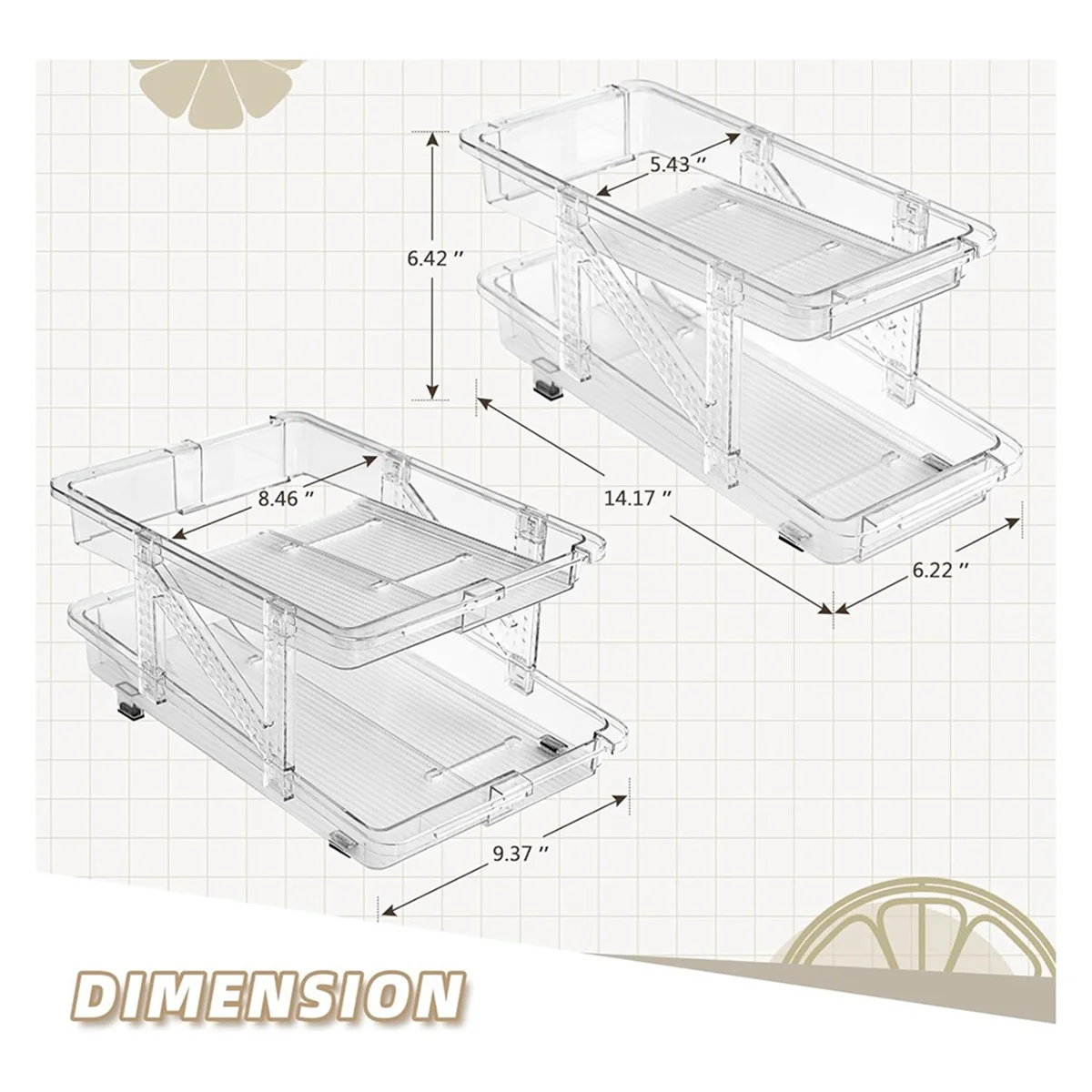 

2Pack Soda Can Organizer Dispenser for Refrigerator Holders