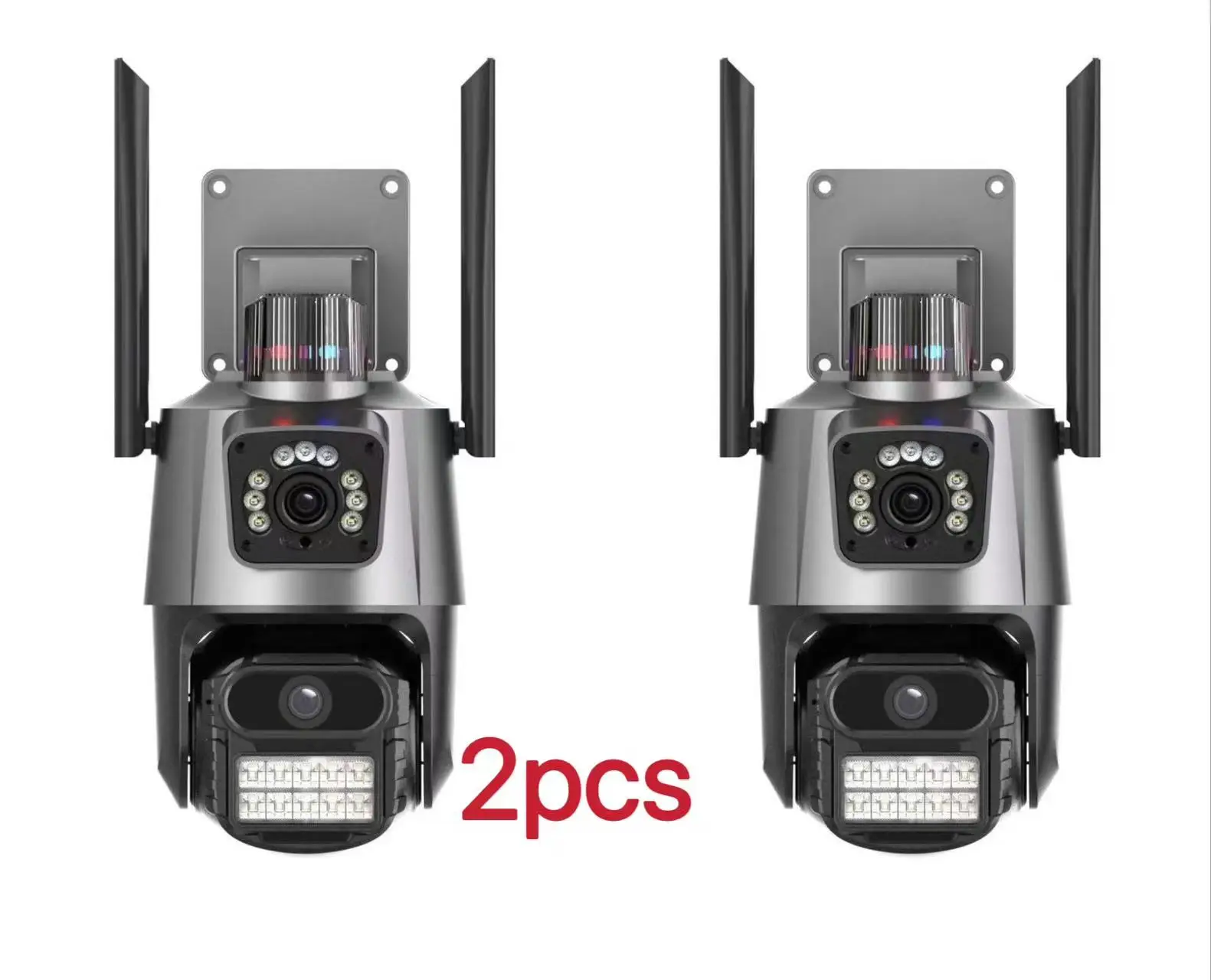 8MP Wifi Camera PTZ 8X Digital Zoom Night Vision Dual Screens Outdoor 4MP Security Protection CCTV Surveillance IP Camera