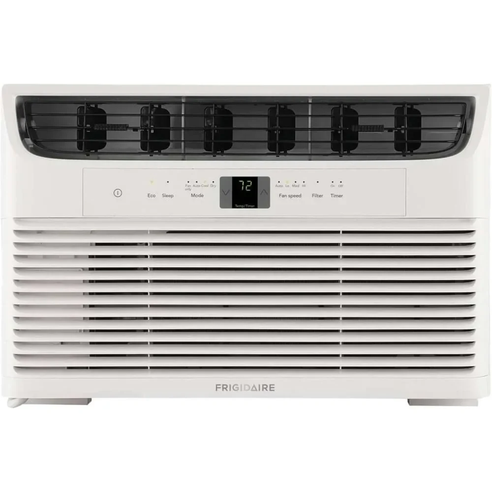 6,000 BTU Window-Mounted Room Air Conditioner, with Multi-Speed Fan, Sleep Mode, Programmable Timer, in White