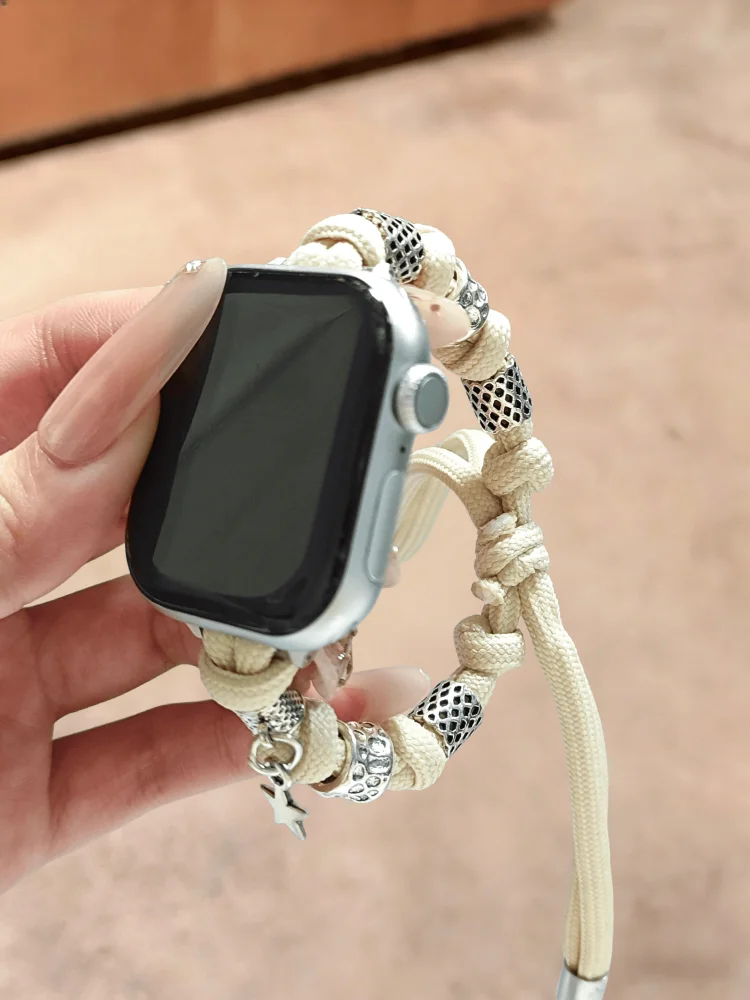 

Простой и роскошный ремешок для часов, совместимый с ремешками iWatch 38 мм, 40 мм, 41 мм, 42 мм, 44 мм, 45 мм, 49 мм, модный ремешок ручной работы.