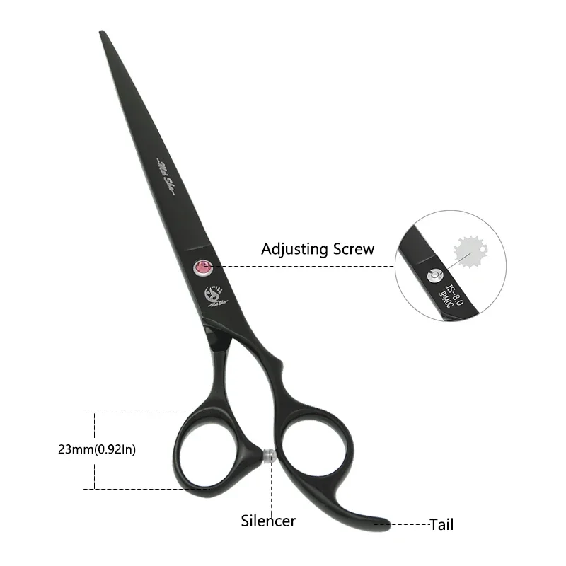 8 inch Meisha Dog Cat Hair Scissors Kit Pet Grooming Shears Japan Steel Straight Curved Cutting Thinning Scissors Set B0054A