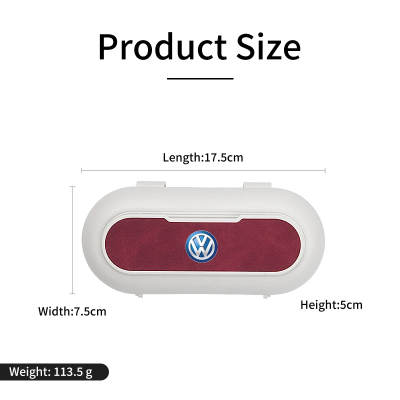 Car Glasses Case Holder Sun Visor Sunglasses Box Hanger Glasses Clip For Volkswagen VW Golf 4 6 GTI Tiguan B5 B6 B7 MK5 MK6 Polo