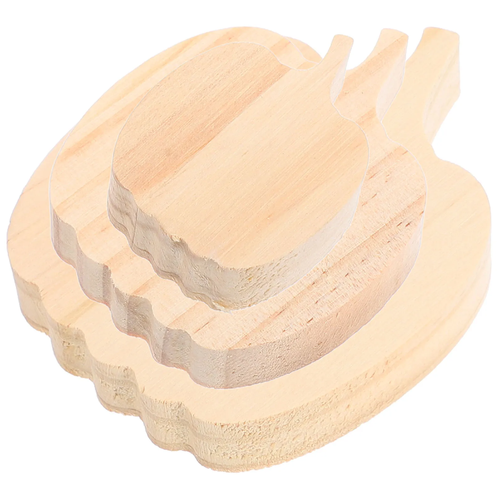 

3pcs Wood Pumpkin Decorations Unfinished Wooden Props For Thanksgiving Fall Ornament Harvest Festival Natural Wood