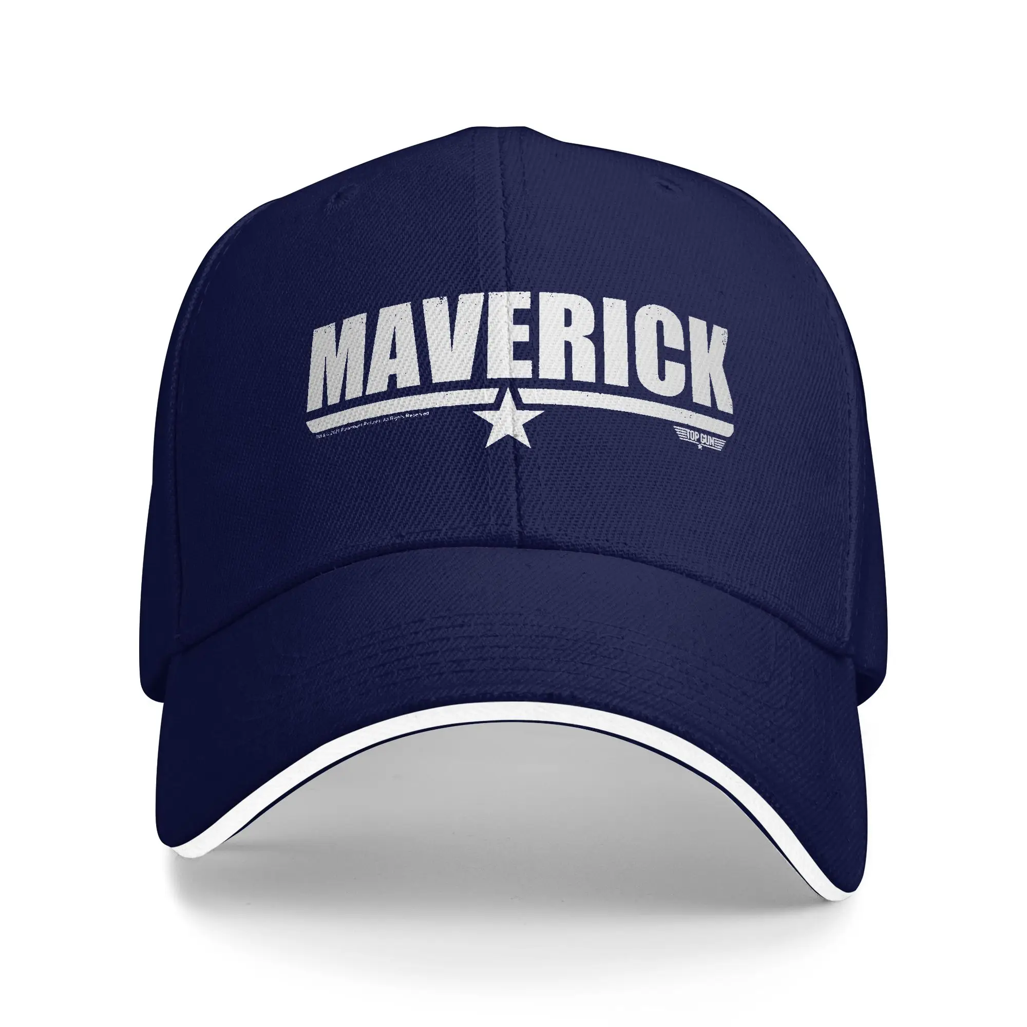 Top Gun Movie Logo Sandwich Caps Adult ,Fitted Maverick Cap Dad Hat Adjustable Polyester Baseball Caps Summer