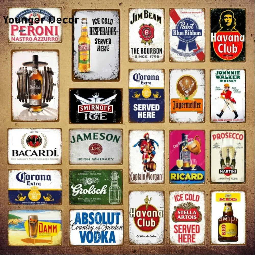 Keep Calm Drink Beer Wine Metal Poster Whiskey Plaque Vintage Tin Sign Wall Decor For Bar Pub Man Cave Decorative Plates YI-073