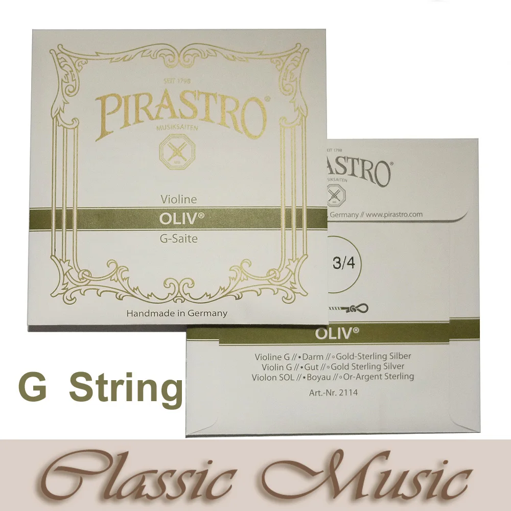 Pirastro Oliv Violin Strings Full Set (211021), Original ,Made in Germany,Gold E