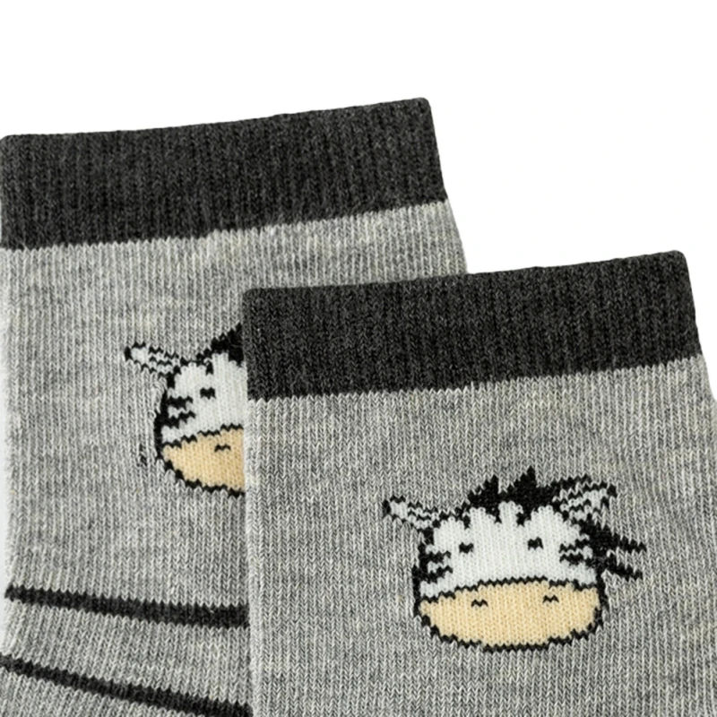 جوارب أطفال بشخصيات كرتونية حيوان ، ناعمة جيدة التهوية ، قطن ، كاجوال ، أطفال ، أولاد ، فتاة ، طفل ، 1-12 عام ، 5 أزواج