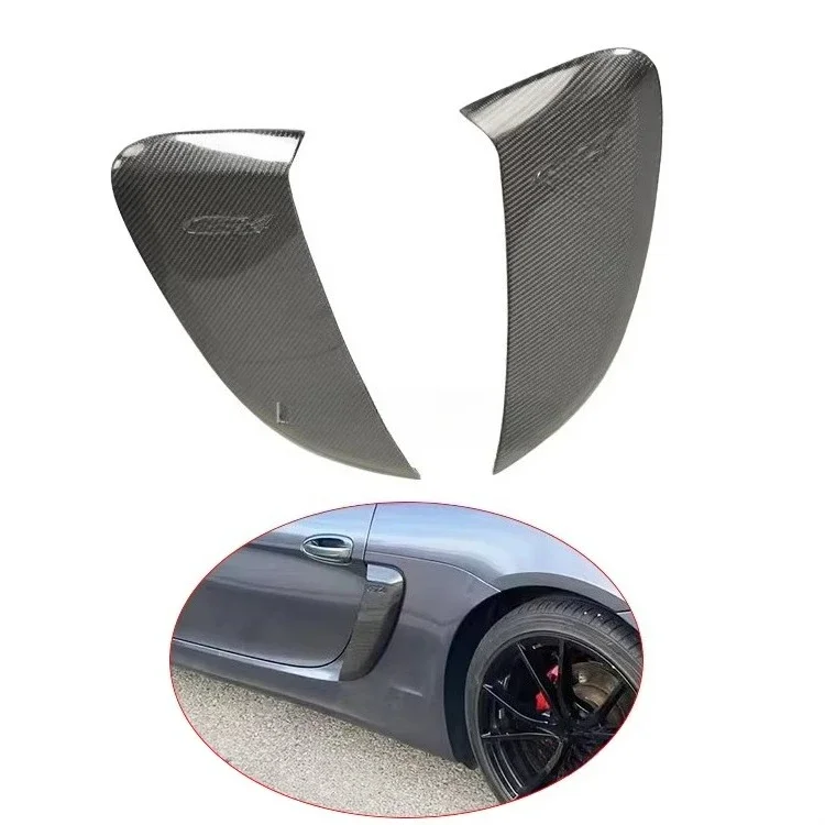 Carbon Fiber Air Outlet Suitable Side Vent For Porsche Cayman Boxster 981 GT4 Body Kit