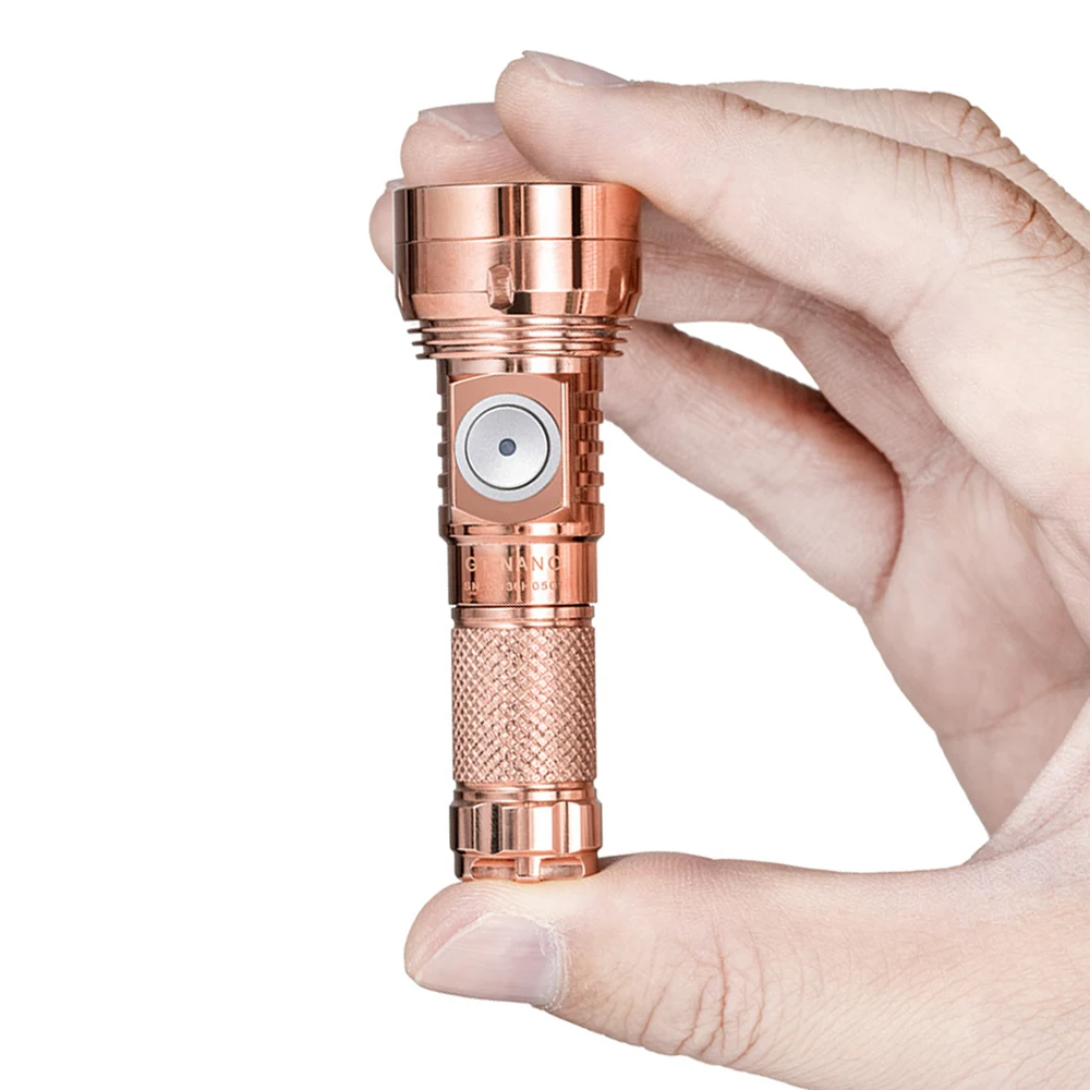 EDC LED Lighting Copper Flashlights Outdoor Camping Lantern Type USB C 10280 10750 Battery Rechargeable Lamp Powerful Torch