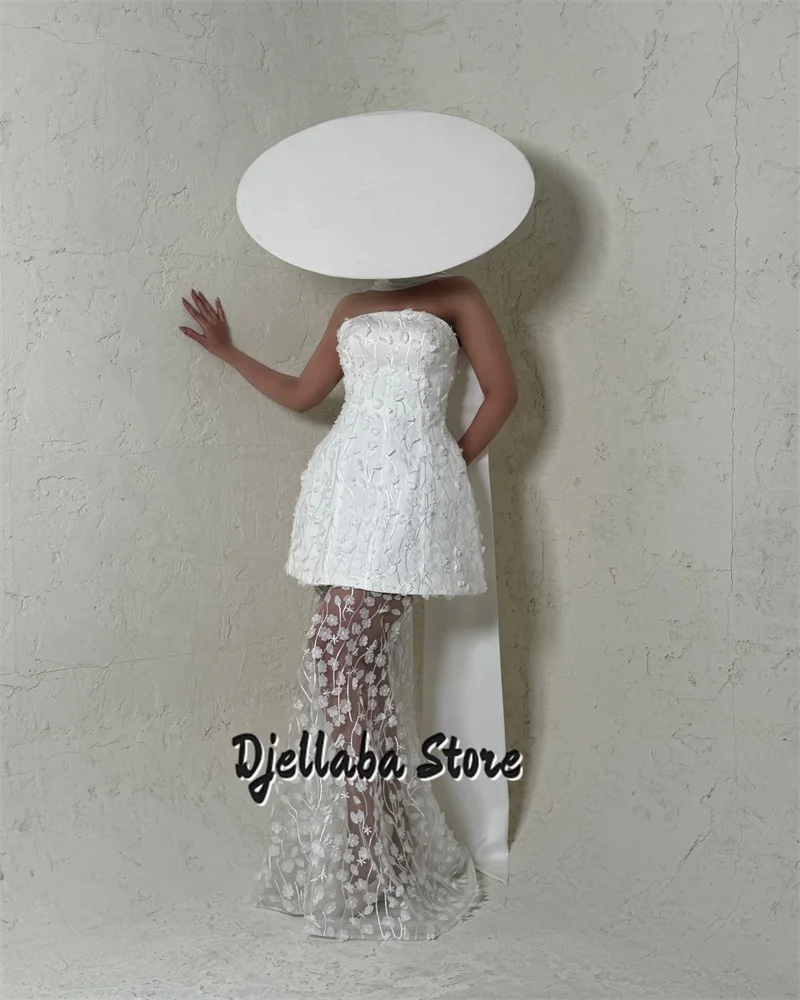 

New Arrival White Lace Evening Dresses 2025 Saudi Arabia For Women Prom Dress Wedding Party Gowns Celebrity Dress Customized