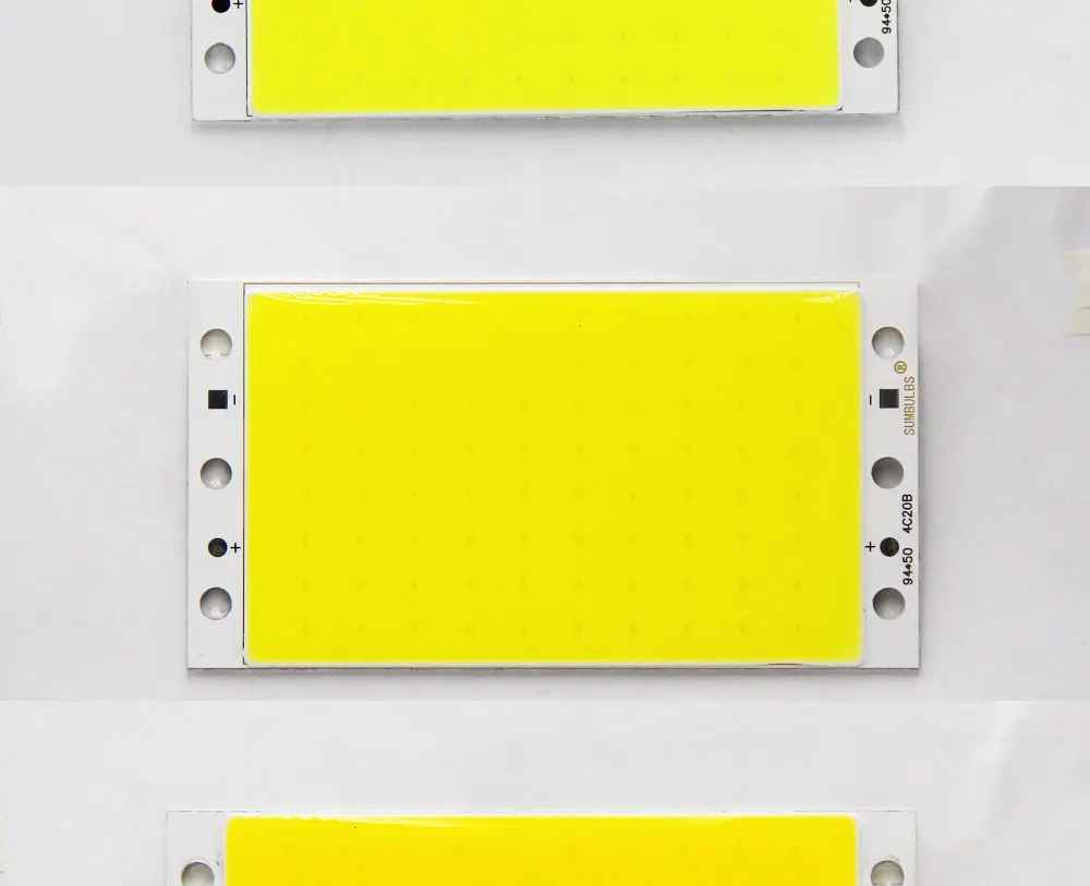 94x50MM 15W COB LED-Lichtstreifenmodul DC 12V 1600LM Ultrahelles Warmweißes Kaltweißes Blaues COB-Chip-On-Board-Matrix-LED-Lampenmodul – Detail 7