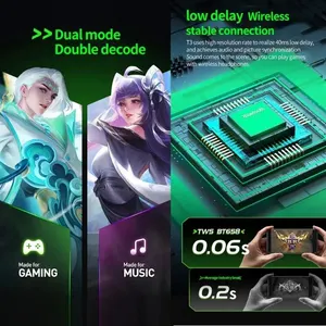 TWS Wireless Game -Ohrhörer mit Mikrofon, Bluetooth hohe Überschriften hoher niedriger Niedrig, Rauschreduktion, Original, X15 Pro 8 Hauptverkäufe Bluetooth -Ohr -Telefon mit schwerer - №5