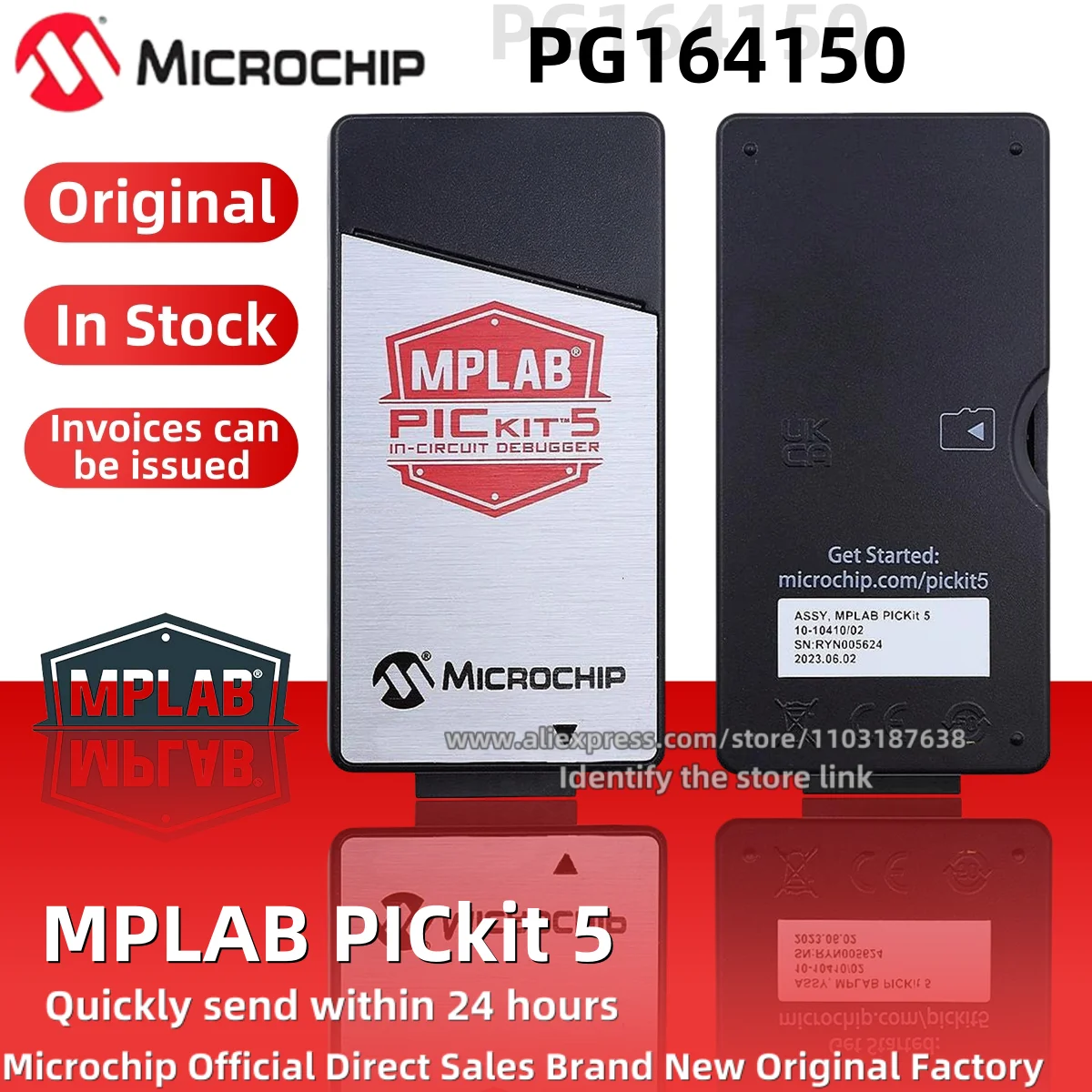 

1 шт./лот Pg164150 Mplab Pickit5 Simulator Downloader, оригинальный запас для программирования
