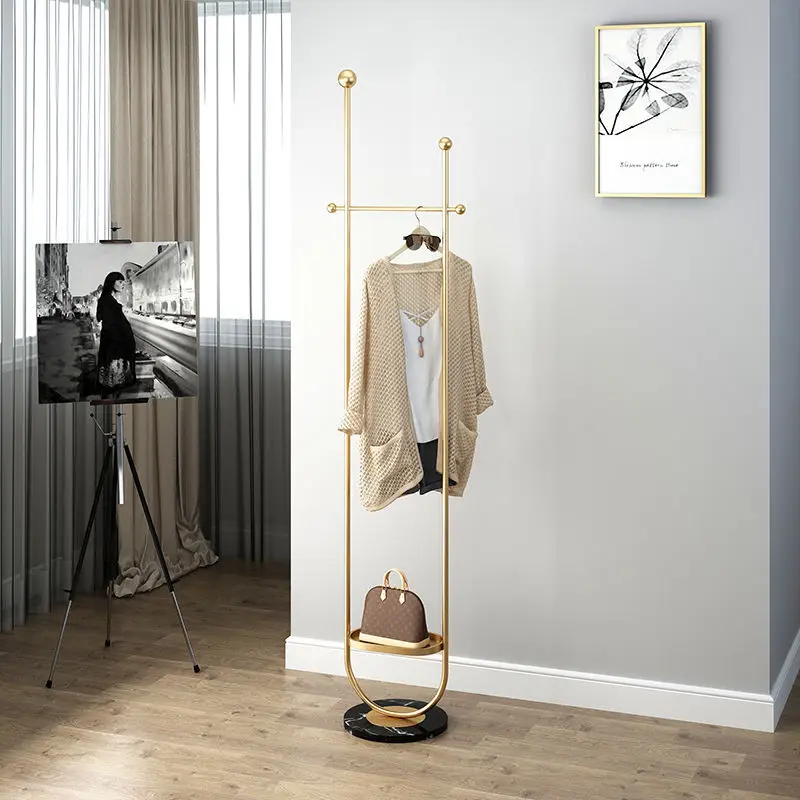 Licht Luxe Home Vloer Verticale Kapstok Kamer Opknoping Kledingrek Moderne Kleren Rack