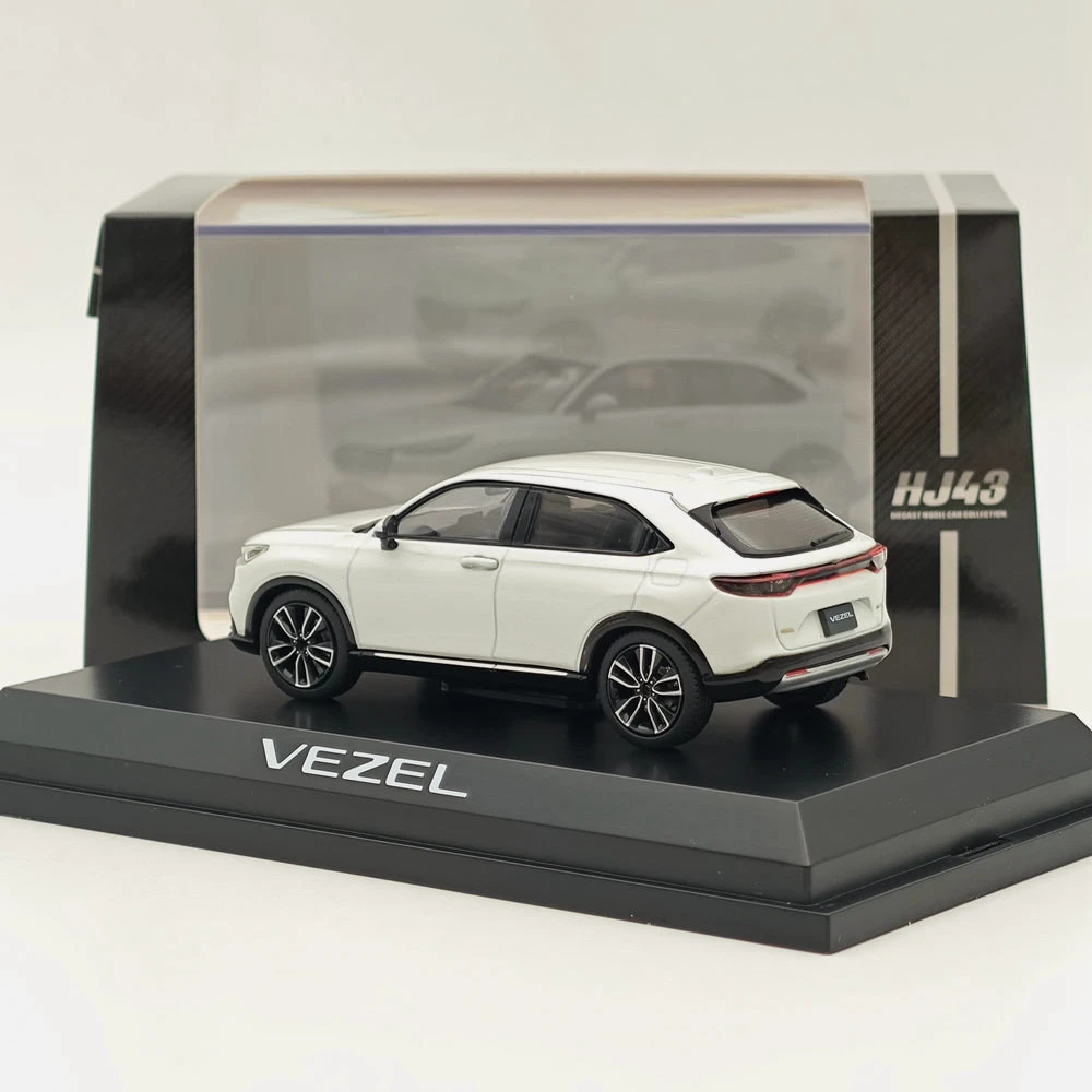 งานอดิเรกญี่ปุ่น 1/43 VEZEL Platinum White Pearl HJ 431002 PW โมเดลรถเหล็ก Limited Collection ของเล่นอัตโนมัติของขวัญ