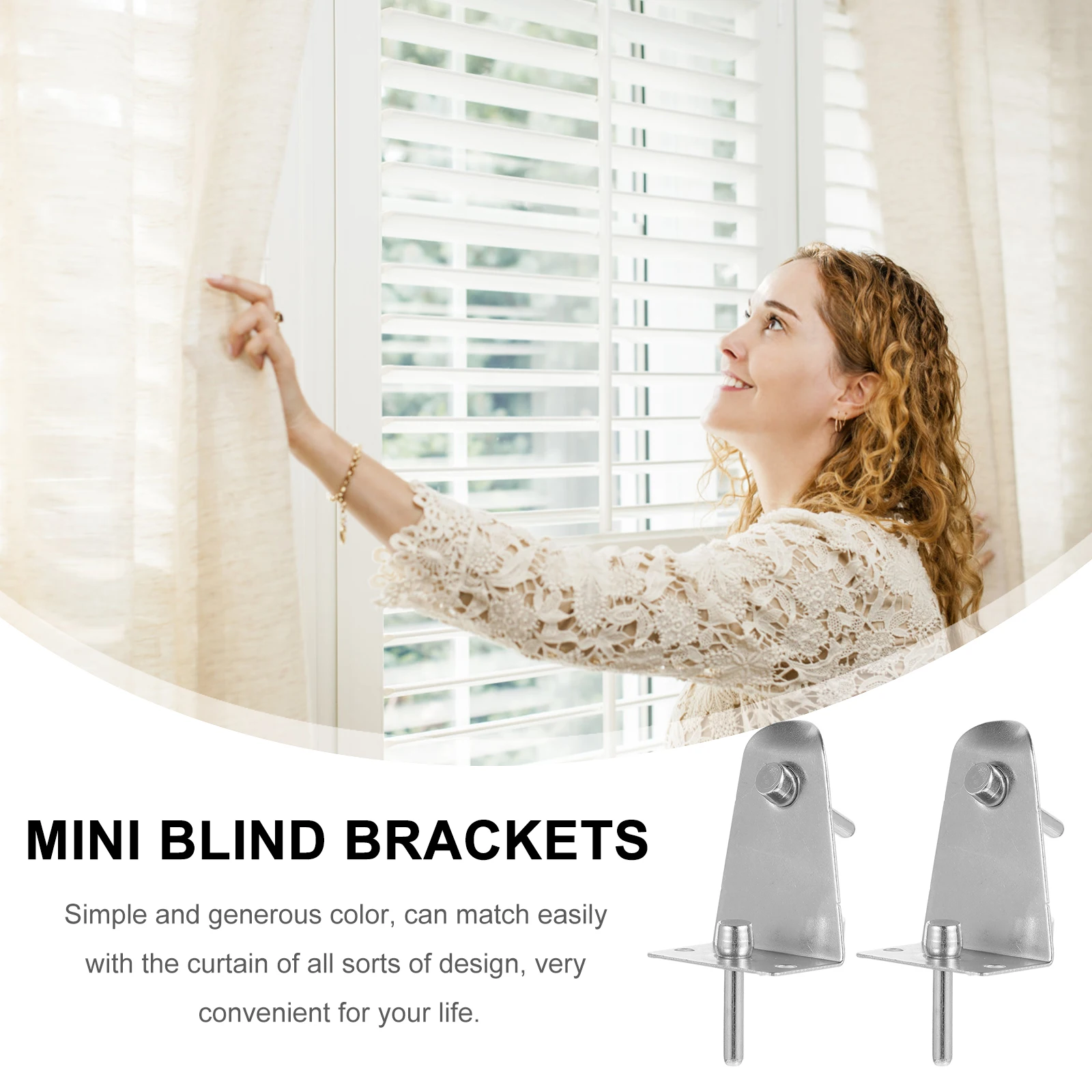 

Sturdy Stainless Steel Blind Fixing Hooks Brackets Lightweight Durable Holders for Windows Easy Install Replacement