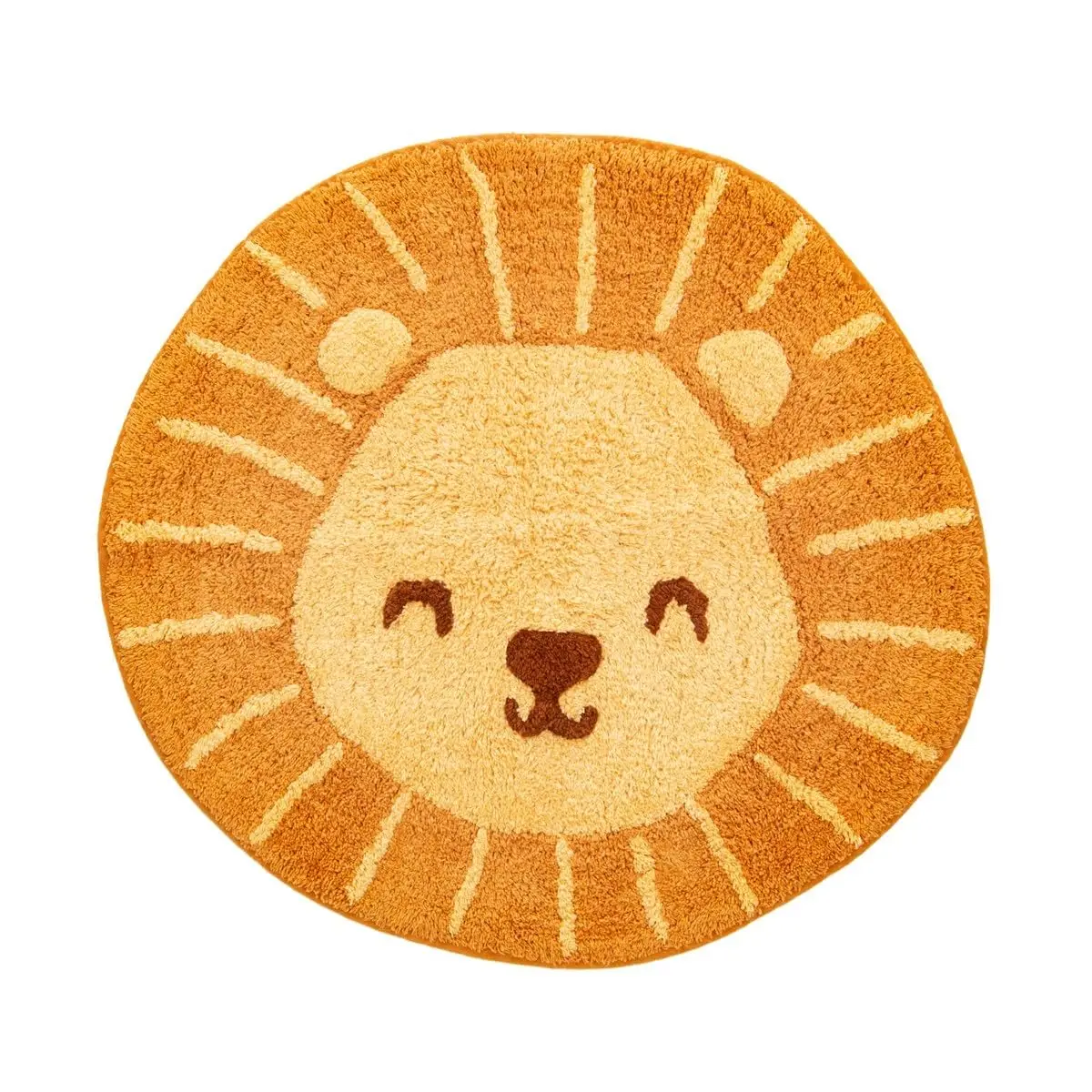 

Lion Head Rug Non-Slip Rug Washable Soft Bath Mat Circle Rugs for Living Room Dining Room Bedroom Decoration