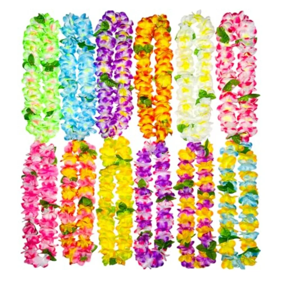 

12 шт., утолщенные гавайские товары для вечеринок в стиле Луау, идеальные товары для вечеринок в стиле Луау для летнего пляжного отдыха, украшения для вечеринки на день рождения, выпускник