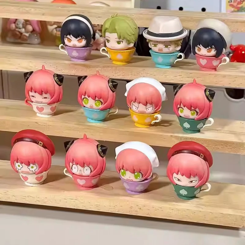 SPYFAMILY Afternoon Tea Time Mini Dolls Q Version Figures Model Twilight Anya Forger Yor Toy Anime Characters Ornaments Gifts
