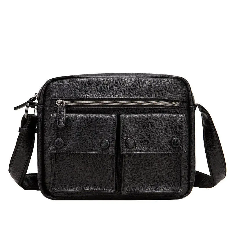 Lederen Schoudertassen Voor Mannen Gratis Verzending Mode Man Crossbody Tas Koreaanse Stijl Mannelijke Messenger Tas Koel Zijtassen