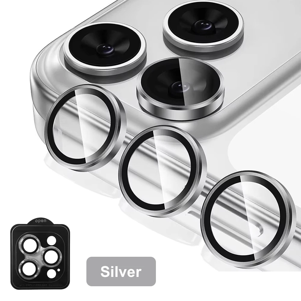 

Metal Ring Camera Lens Protector For iPhone 14 16 15 13 11 12 17 Pro Max Air Plus Mini Easy Installation Full Cover Lens Glass