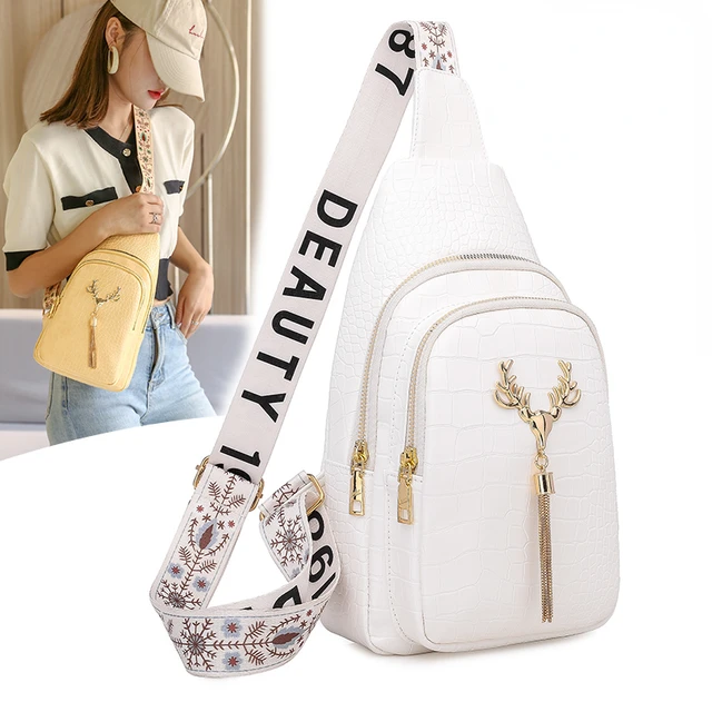 Bags for Women Newly Women Chest Pack Female Sling Bags Crossbody Alligator Shoulder Chest Bag Casual PU Leather Messenger Pack AliExpress 1524