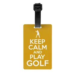 Keep Calm And Play Golf Luggage Tag Custom Baggage Tags Privacy Cover ID Label