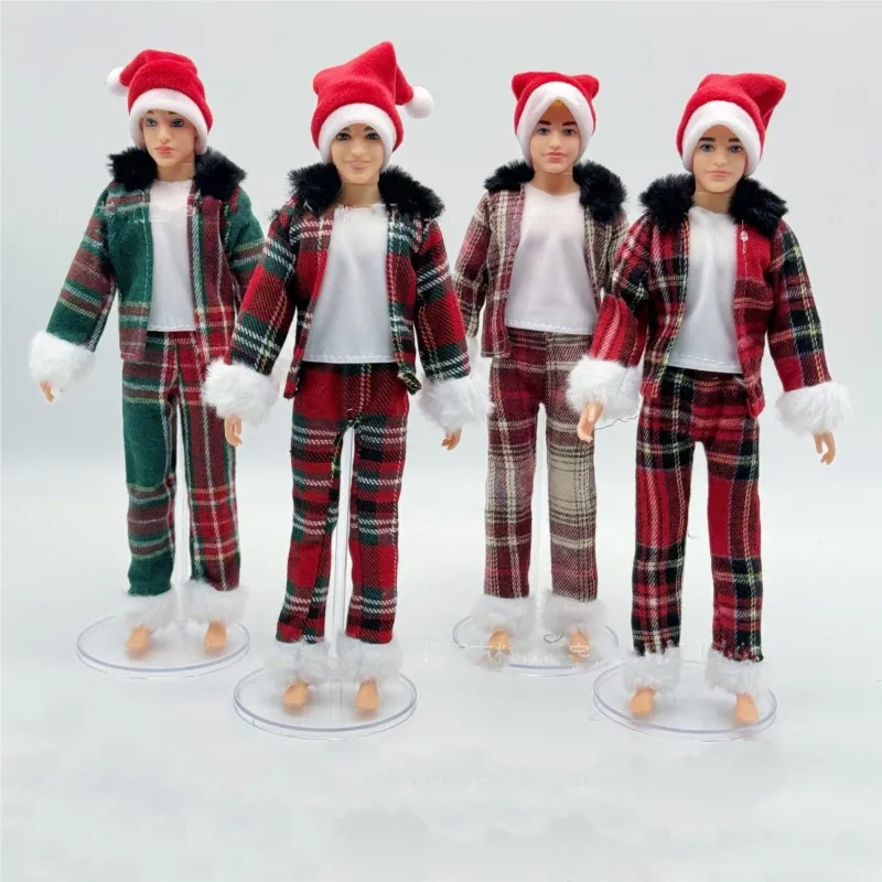 New 30cm Doll Clothes Christmas Series Clothes Fashion Multi-Style Christmas Outfit With Coat+inner Wear+pants+hat For 1/6 Doll