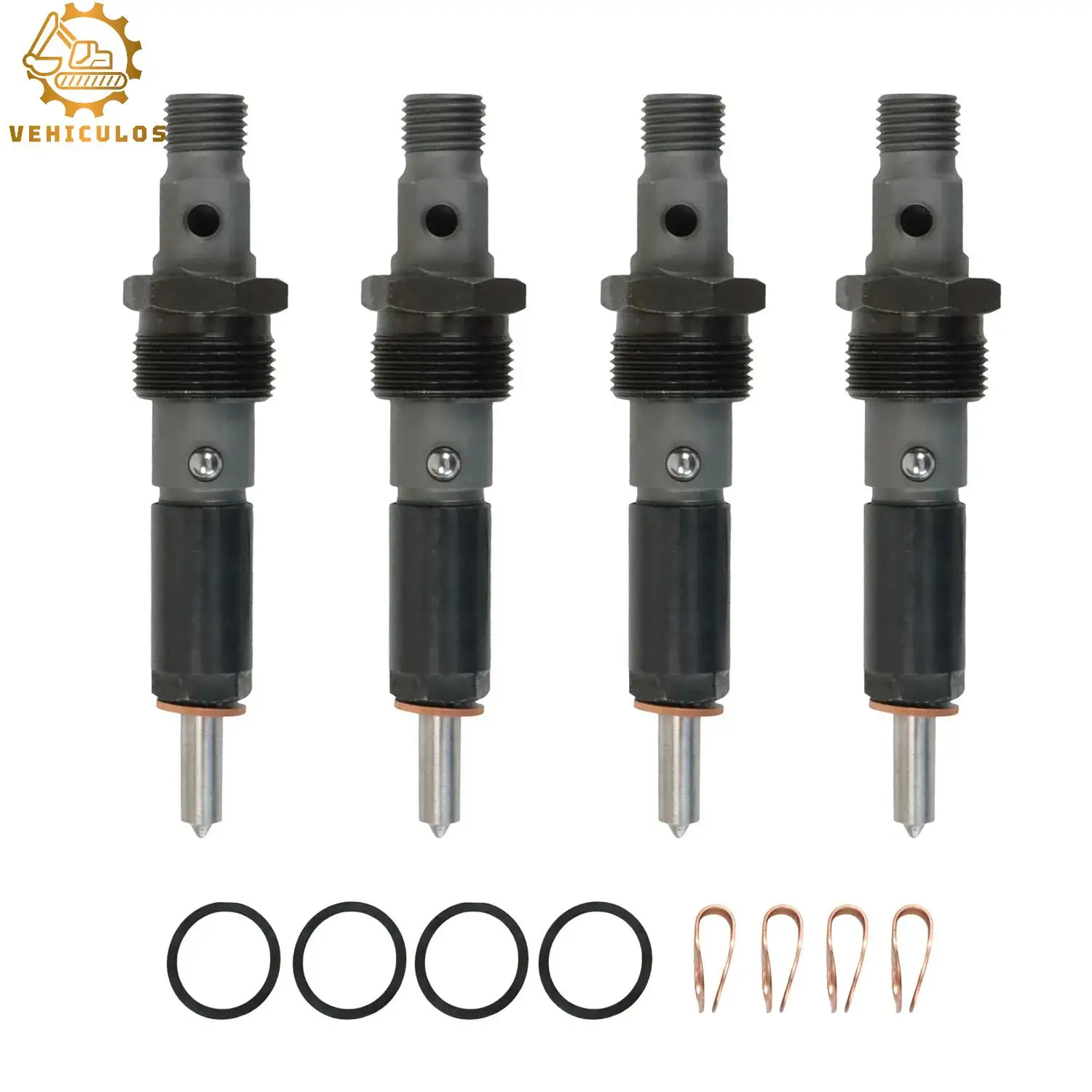 4PCS 4928990 New Diesel Engine Fuel Injector Set Thread 14MM For Cummins 6BT Engine