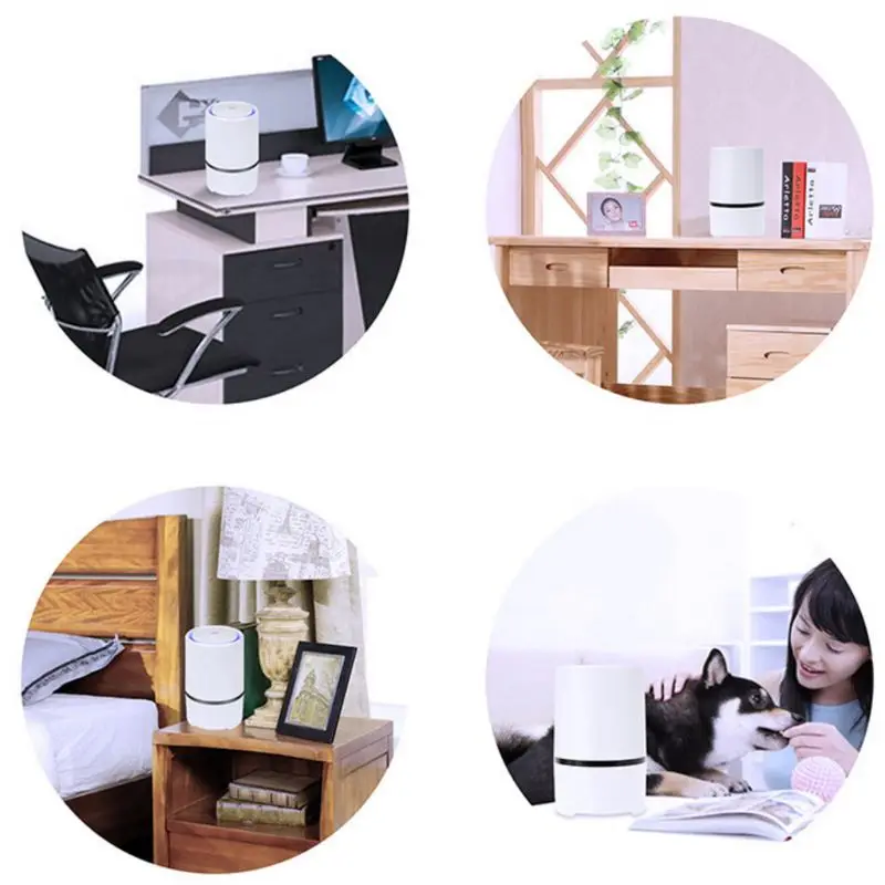 Персональные настольные очистители воздуха со светодиодной подсветкой Портативный очиститель воздуха Генератор отрицательных USB