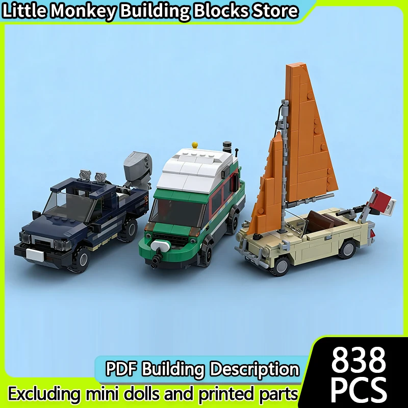 

City Car Model MOC Building Bricks Amphibious Cars Vehicle Pack Modular Technology Children Holiday Gifts Assemble Toys Suit