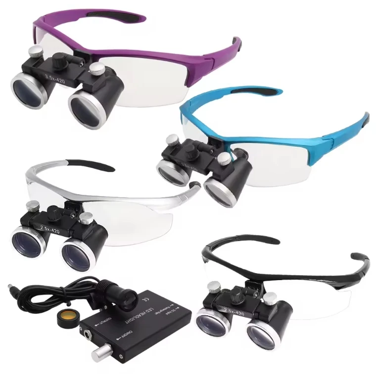 

Higher Quality 3.5x/2.5x Head Eyeglasses Magnifier Surgery Surgical Magnifying Glasses Glass den tal Loupe