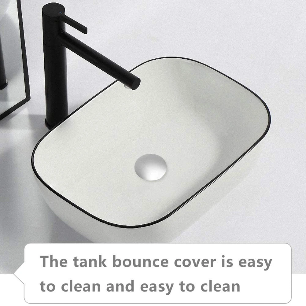 66mm Bathroom Basin Waste Pop-Up Sink Plug Cap Click Clack Push Button Bathroom Basin Sink Up Drain Stopper Drainer Cover
