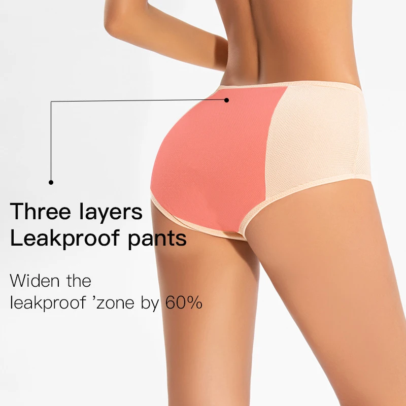 3pcs Menstrual Panties Women Period Waterproof Briefs Plus Size Female Physiological Underpants gift Herbal Gynecological Pads