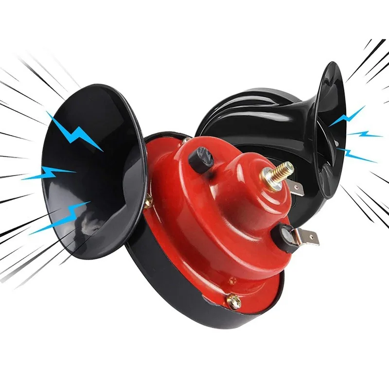 Train Horns for Trucks 105db, Loud Air Electric Snail Horn, 12V Waterproof Train Horns Kit Super Loud for Car Motorcycle Truck B