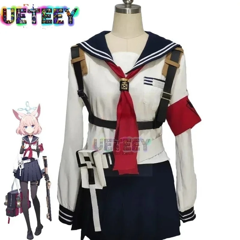 

UETEEY COS Niko Cosplay Costume Game Blue Archive Fox Team Cosplay Dress Sailor Suit Anime Halloween Uniforms Custom Made