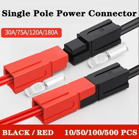 500/100/50/10Pcs Flame Retardant Powerpole SB30 Anderson Plug DC Terminals High Current Interlocking Quick Connect Marine Grade