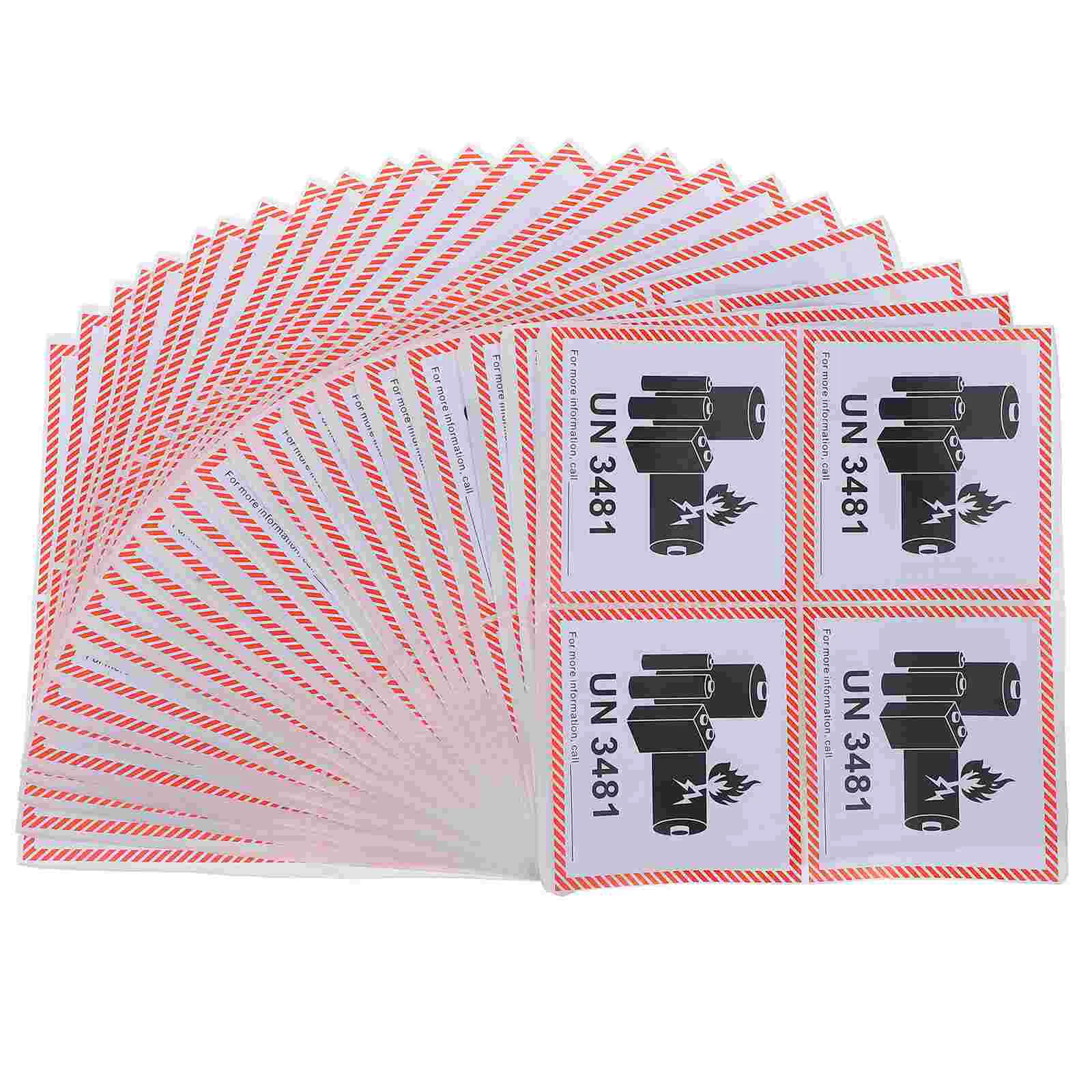 

Labels for Shipping Fire Lithium Caution Batteries Black Copper Plate Stickers