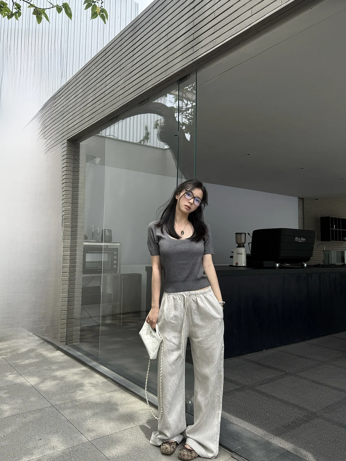 

MOMENTHOME Удобная женская футболка из льна, вискозы и лиоцелла с квадратным воротником, вязаная, с коротким рукавом, летняя, повседневная, приталенного кроя