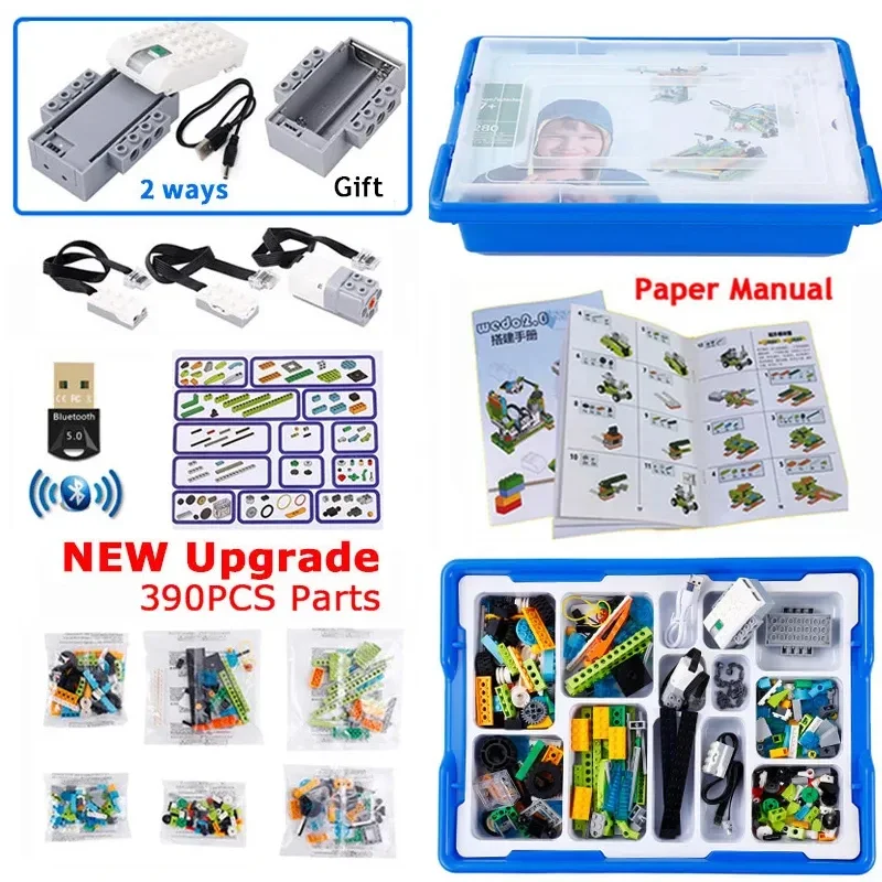 

New 390Pcs Generation WeDo 2.0 Core Set Scratch 3.0 Robotics Construction School STEAM Educational Bricks Kit 45300 Toys Gifts