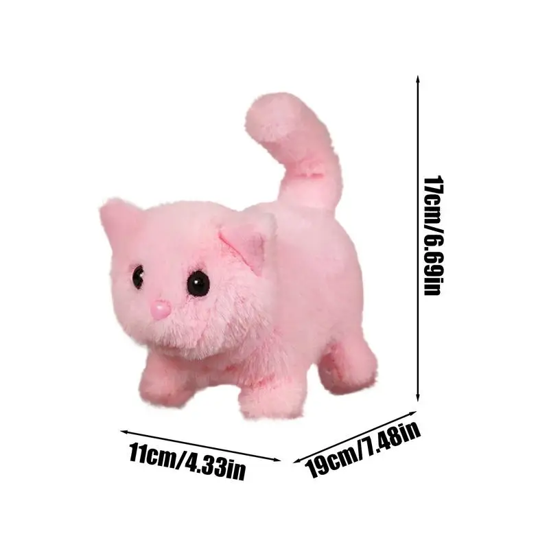 Gato Animal relleno Robot gato de peluche Robot juguete interactivo relleno Animal robótico gatito juguete para niños niñas niño pequeño